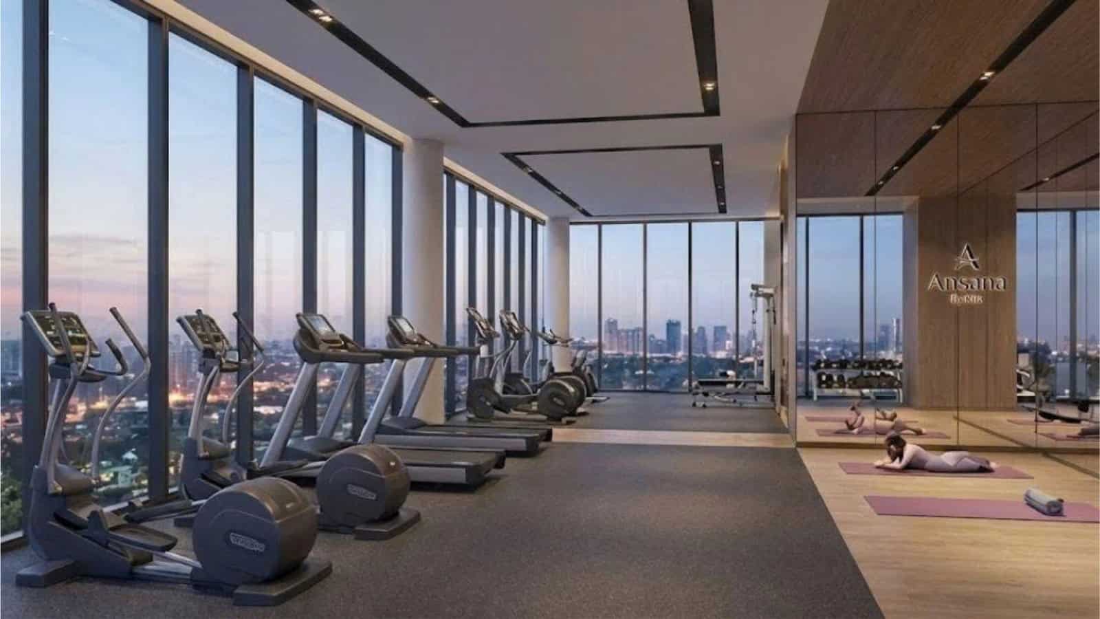 Phòng Gym hiện đại trang bị máy móc quốc tế tại Ansana.