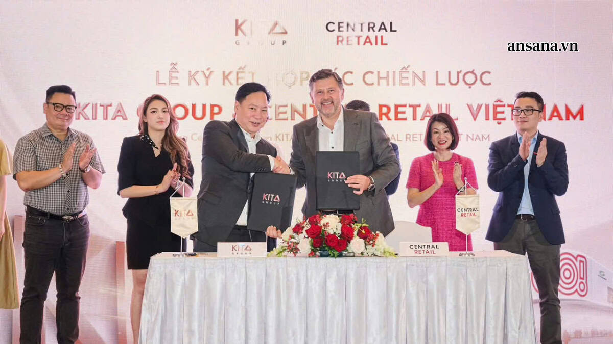 Lễ ký kết hợp tác chiến lược giữa Kita Group và Central Retail Việt Nam triển khai hệ thống siêu thị tại Ansana by Kita.