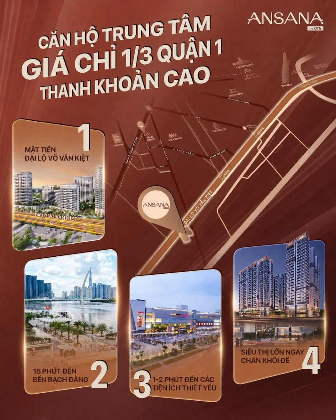 Cơ hội sở hữu căn hộ Ansana với mức giá tối ưu chỉ bằng 1 phần 3 trung tâm Quận 1