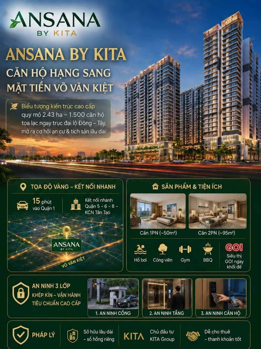 Tiềm năng đầu tư bất động sản trên trục đường huyết mạch Võ Văn Kiệt cùng Ansana by Kita