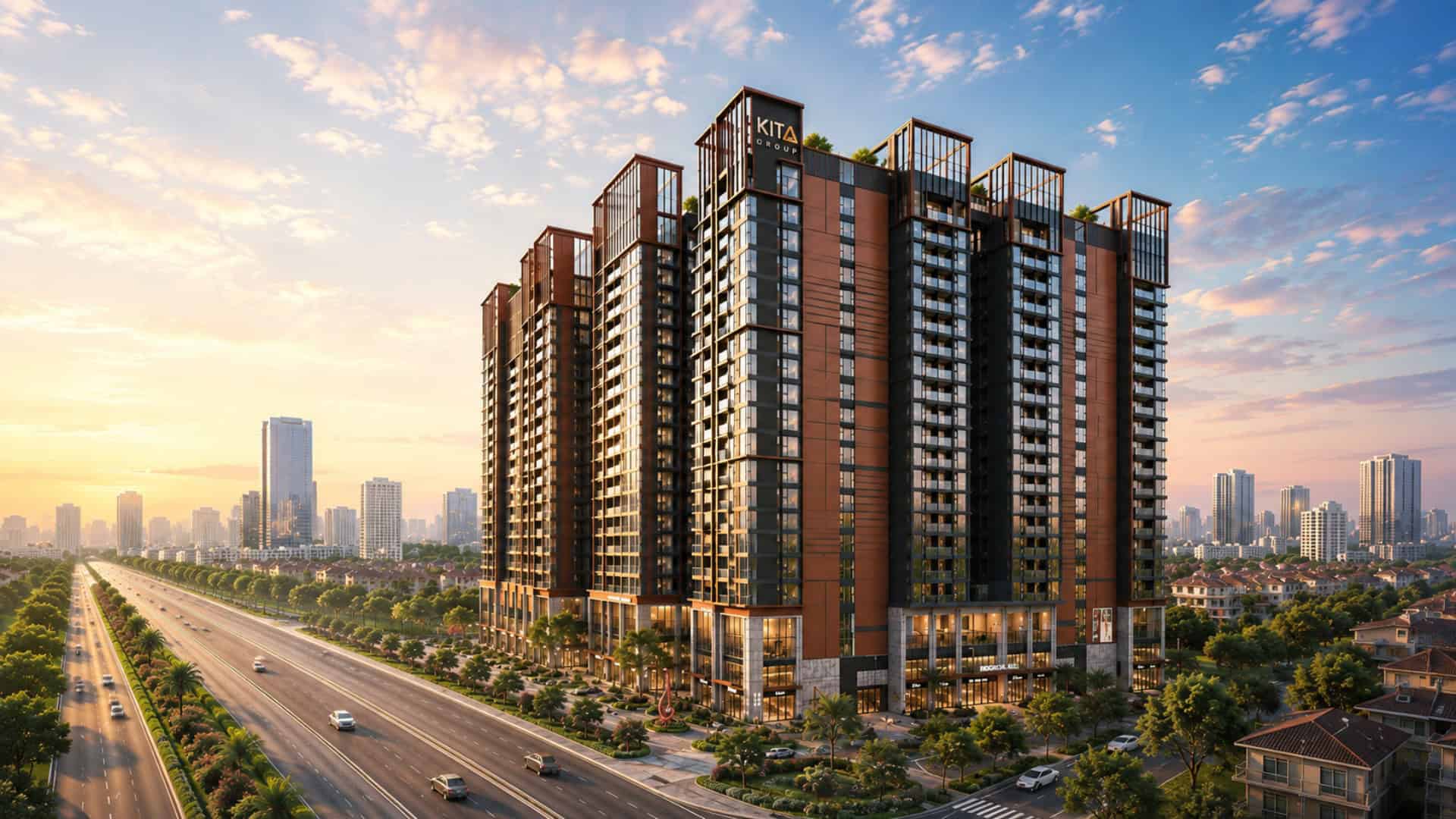Phối cảnh tổng thể dự án căn hộ cao cấp Ansana by Kita Võ Văn Kiệt