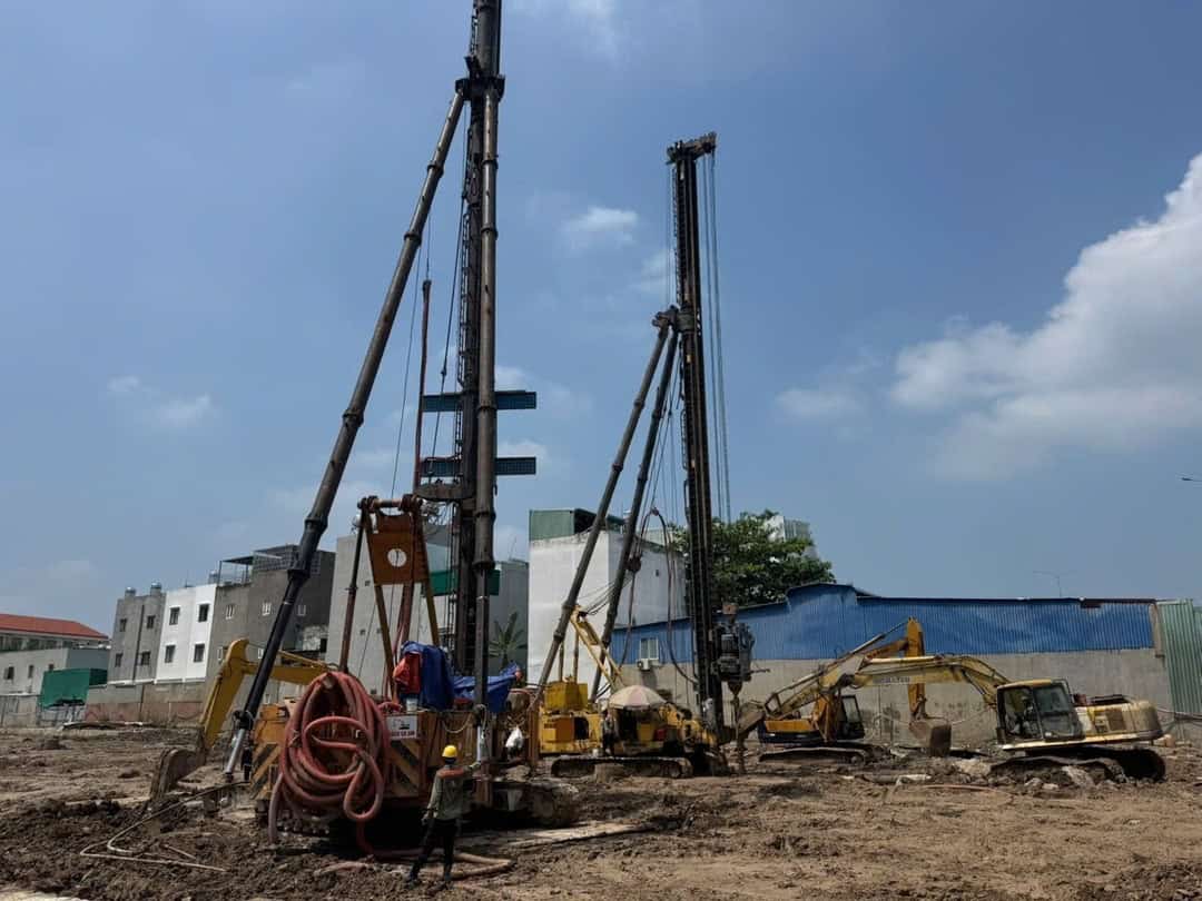 Tiến độ Ansana by Kita 29/09/2026 giàn khoan cọc nhồi và silo bê tông
