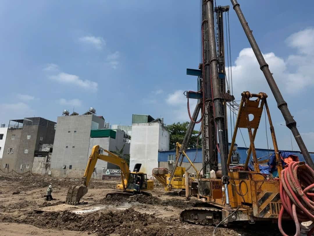 Tiến độ Ansana by Kita 29/09/2026 máy khoan cọc nhồi hoạt động